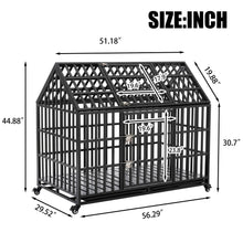Load image into Gallery viewer, Heavy Duty Dog Crate Lockable Wheels