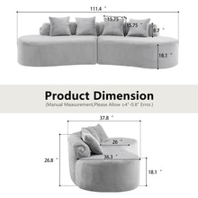 Load image into Gallery viewer, Modern Curved Sofa With Pillows
