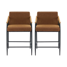 Load image into Gallery viewer, Mid Century Modern Counter Stool Set With Iron Frame