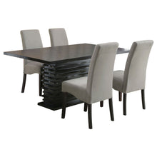 Load image into Gallery viewer, Shandra - 5 Piece Dining Set Tabletop And Upholstered Side Chairs - Gray