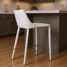 Load image into Gallery viewer, Steel Low Back Counter Height Bar Chair - White