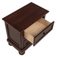 Load image into Gallery viewer, 1 Piece Nightstand, 2 Drawer Storage Bedroom Furniture - Brown / Cherry