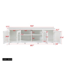 Load image into Gallery viewer, StylishTVcabinet Entertainment CenterTV Stand, TVconsoletable, Media Console, Solidwood Frame, Changhong Glass Door, Metal Handle
