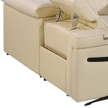 Load image into Gallery viewer, Italian Leather Power Reclining U Shaped Eight Piece Sectional With Console - Beige