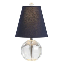 Load image into Gallery viewer, Novelty Table Lamp With Globe Shade - Navy Blue / Clear