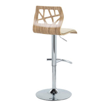 Load image into Gallery viewer, Folia - Mid Century Modern Adjustable Barstool With Swivel With Rounded T Footrest (Set of 2)