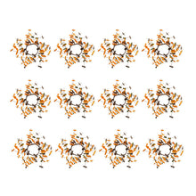 Load image into Gallery viewer, Fall Leaves Wreath, Botanicals Decor For Harvest Festival Fall Festival & Thanksgiving Table Decorations (Set of 12) - Orange Multi