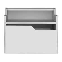 Load image into Gallery viewer, 15.7" x 13.3" x 12.9" One Drawer Faux Wood Floating Nightstand - White