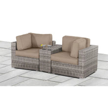 Load image into Gallery viewer, Handcrafted Outdoor Loveseat With Wicker Seating