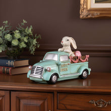 Load image into Gallery viewer, Happy Easter Bunny Car Figurine - Aqua