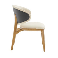 Load image into Gallery viewer, Upholstered Fabric Wing Back Dining Side Chair - Cream