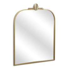 Load image into Gallery viewer, 31" Metal Art Deco Arch Accent Mirror - Gold