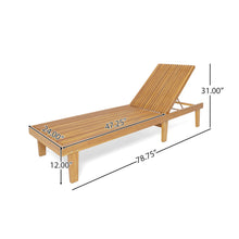 Load image into Gallery viewer, Nadine - Stylish Chaise Lounge Chair - Teak
