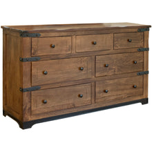 Load image into Gallery viewer, Solid Wood Seven Drawer Triple Dresser - Natural