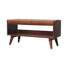 Load image into Gallery viewer, Solid Wood Bench With Upholstered Sea