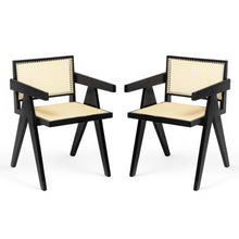Load image into Gallery viewer, Chandigarh Arm Dining Chair With Natural Cane Design (Set of 2)