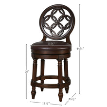 Load image into Gallery viewer, Stool With Back And Swivel Upholstered Seat