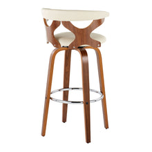 Load image into Gallery viewer, Gardenia - Mid Century Modern Fixed Height Barstool With Swivel With Round Footrest (Set of 2)