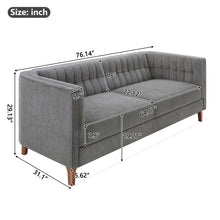 Load image into Gallery viewer, Modern 3 Seater Sofa, Upholstered Couch With Curved Armrests