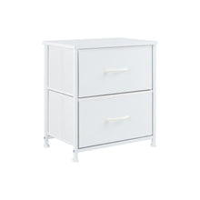 Load image into Gallery viewer, Fabric Metal And Wood Two Drawer Dresser - White