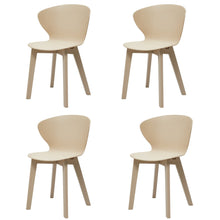 Load image into Gallery viewer, Heavy Duty Plastic Dining Side Chairs (Set of 4) - Beige
