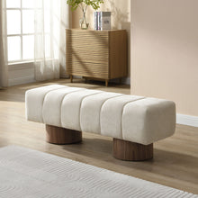 Load image into Gallery viewer, Upholstered Entryway Bench Ottoman