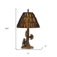 Load image into Gallery viewer, Table Lamp With Brown Empire Shade - Bronze