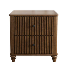 Load image into Gallery viewer, Fluted Nightstand With 3 Drawers
