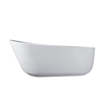 Load image into Gallery viewer, Solid Surface Stone Resin Oval Shape Soaking Bathtub With Overflow For The Bathroom - Matte White