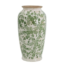Load image into Gallery viewer, Leaf Trumpet Table Vase - Green / White