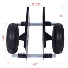 Load image into Gallery viewer, Heavy Duty 600Lb Panel Dolly With 10In. Pneumatic Wheels Alloy Steel - Black