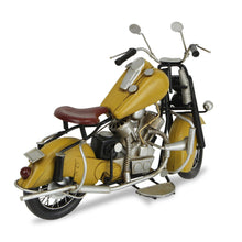 Load image into Gallery viewer, Hand Painted Model Motorcycle Tabletop Sculpture - Yellow / Black
