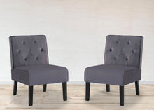 Load image into Gallery viewer, Reese - Living Room Armless Button Tufted Pattern Accent Chair (Set of 2)