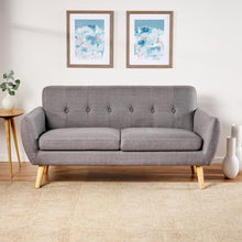 Load image into Gallery viewer, Modern Loveseat Sofa With Button Tufted Backrest