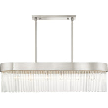 Load image into Gallery viewer, 19" Six Light Dimmable Chandelier With Shades - Nickel