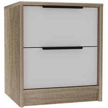Load image into Gallery viewer, Mod Two Drawer Nightstand - Light Oak And White