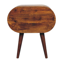 Load image into Gallery viewer, 24" Solid Wood Oval Two Drawer Nightstand - Chestnut