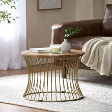 Load image into Gallery viewer, Ameliarae - Handcrafted Boho Mango Wood And Iron Coffee Table - Natural