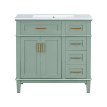 Load image into Gallery viewer, Modern Bathroom Vanity With Ceramic Sink, Soft Close Storage Cabinet