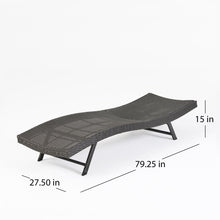 Load image into Gallery viewer, Wicker Chaise With Adjustable Reclining Seats (Set of 2) - Gray