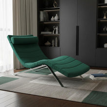 Load image into Gallery viewer, Velvet Lounge Chair - Green And Silver