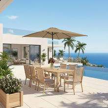 Load image into Gallery viewer, Rectangular Patio Umbrella With Crank Tilt, Polyester UV-Resistant Canopy