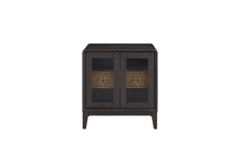 Load image into Gallery viewer, Glass Door Nightstand - Black