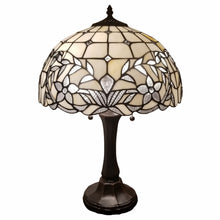 Load image into Gallery viewer, 12" x 21" x 23" Metal Two Light Candlestick Table Lamp With White Shade - Dark Brown
