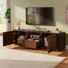 Load image into Gallery viewer, 70" TV Stand With Ample Storage, Curved Corners - Dark Brown