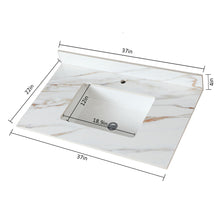 Load image into Gallery viewer, Elegant Vanity Top With Undermount Sink And Backsplash, Sintered Stone
