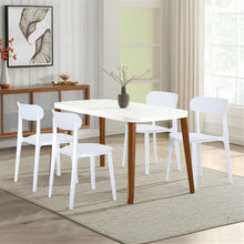 Load image into Gallery viewer, Heavy Duty Plastic Dining Room Side Chairs (Set of 4) - White