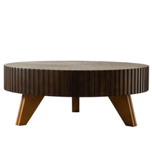 Load image into Gallery viewer, Round Retro Coffee With Solid Wood Legs