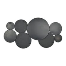 Load image into Gallery viewer, Metal Round Cojoined Accent Mirrors (Set of 8) - Black