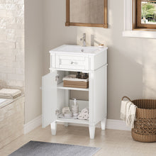 Load image into Gallery viewer, French Style Bathroom Vanity With Sink, Soft-Closing Door, Adjustable Shelf, Rectangular Design